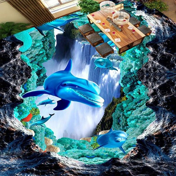 wallpapers custom 3d mural ocean underground dolphin waterfall floor sticker for bathroom corridor hall tiles pvc self-adhesive wallpaper
wallpapers custom 3d mural ocean underground dolphin waterfall floor sticker for bathroom corridor hall tiles pvc self-adhesive wallpaper
