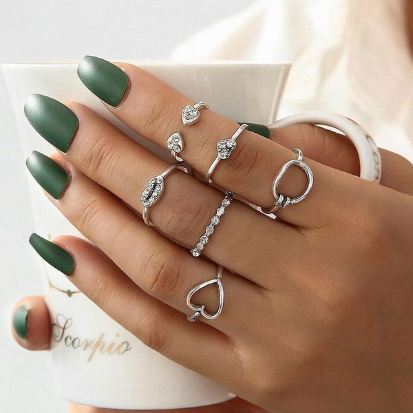 cluster rings bohemian geometric sets crystal heart constellation knuckle finger ring set for women fashion jewelry, Golden;silver
cluster rings bohemian geometric sets crystal heart constellation knuckle finger ring set for women fashion jewelry, Golden;silver