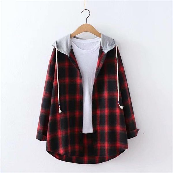 loose long sleeve spring womens shirt autumn vintage fashion casual plaid hooded blouse cotton blusas, White
loose long sleeve spring womens shirt autumn vintage fashion casual plaid hooded blouse cotton blusas, White