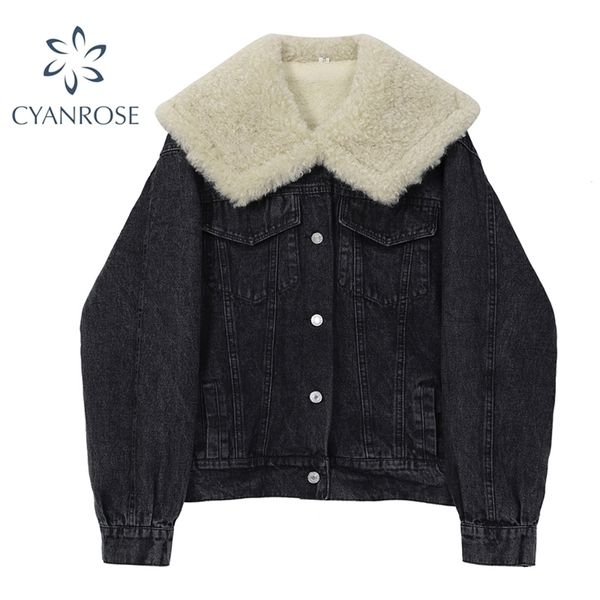 casual thick warm winter coat for women autumn pockets long sleeve lamb wool jeans denim jackets snow basic female outerwear 210515, Black;brown
casual thick warm winter coat for women autumn pockets long sleeve lamb wool jeans denim jackets snow basic female outerwear 210515, Black;brown
