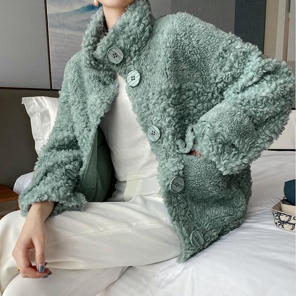 women's fur & faux 2021 winter jacket women real coat natural weave wool outerwear streetwear thick warm pocket casual korea fashion, Black
women's fur & faux 2021 winter jacket women real coat natural weave wool outerwear streetwear thick warm pocket casual korea fashion, Black