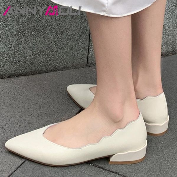 dress shoes annymoli woman natural genuine leather low heels pointed toe female pumps chunky heel ladies footwear beige apricot 33-40, Black
dress shoes annymoli woman natural genuine leather low heels pointed toe female pumps chunky heel ladies footwear beige apricot 33-40, Black