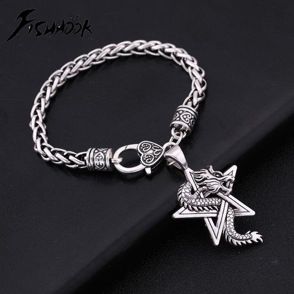 charm bracelets fishhook animal dragon star antique silver color plated lobster clasp strong thick chain bracelet gift for man woman jewelry, Golden;silver
charm bracelets fishhook animal dragon star antique silver color plated lobster clasp strong thick chain bracelet gift for man woman jewelry, Golden;silver