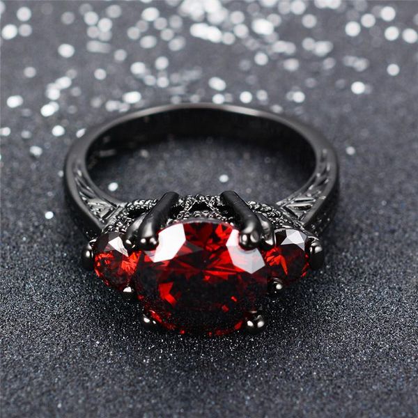 cluster rings glamour crystal red zircon round stone ring antique black gold engagement promise for women simple fashion wedding jewelry, Golden;silver
cluster rings glamour crystal red zircon round stone ring antique black gold engagement promise for women simple fashion wedding jewelry, Golden;silver