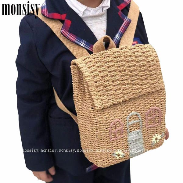 monsisy 2021 straw backpack for girl boys school bag children kindergarten travel cute rattan woven house kid beach
monsisy 2021 straw backpack for girl boys school bag children kindergarten travel cute rattan woven house kid beach