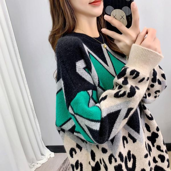 women's sweaters net red sweater loose lazy wind knit 2021 fall winter korean outer wear mid-length knitwear, White;black
women's sweaters net red sweater loose lazy wind knit 2021 fall winter korean outer wear mid-length knitwear, White;black