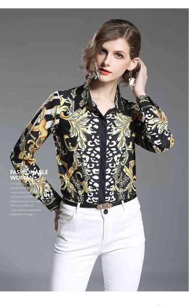women's blouses & shirts quality runway brand long sleeve blouse vintage elegant charming floral zebra print casual fashion basic, White
women's blouses & shirts quality runway brand long sleeve blouse vintage elegant charming floral zebra print casual fashion basic, White