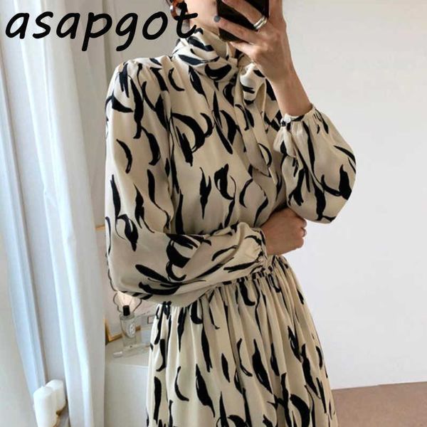 chic korea elegant temperament lace up bow stand collar waist long sleeve dress women slim vintage vestido mujer fashion 210610, Black;gray
chic korea elegant temperament lace up bow stand collar waist long sleeve dress women slim vintage vestido mujer fashion 210610, Black;gray