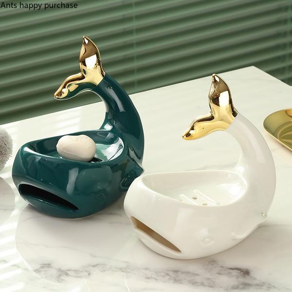soap dishes fishtail/whale ceramic dish marble box 2-piece set bathroom supplies decor drain rack storage holder
soap dishes fishtail/whale ceramic dish marble box 2-piece set bathroom supplies decor drain rack storage holder