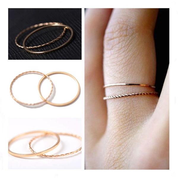 cluster rings 1 pair simple design fashion for women thin rose gold stacking knuckle ring set small finger gifts, Golden;silver
cluster rings 1 pair simple design fashion for women thin rose gold stacking knuckle ring set small finger gifts, Golden;silver
