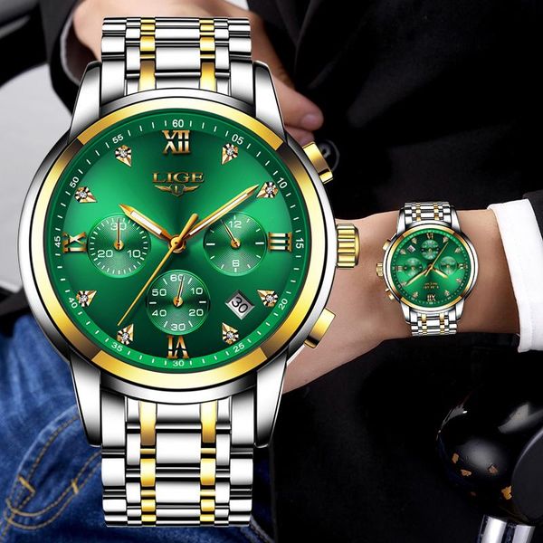 wristwatches 2021 lige watches men chronograph male sports waterproof full steel quartz watch relogio masculino, Slivery;brown
wristwatches 2021 lige watches men chronograph male sports waterproof full steel quartz watch relogio masculino, Slivery;brown