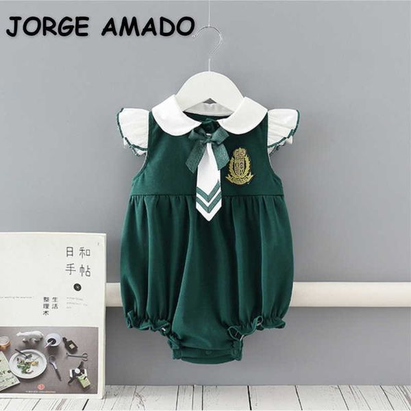 spring baby sleeveless romper green student style tie bodysuits suit boy girl clothes e9202 210610, Blue
spring baby sleeveless romper green student style tie bodysuits suit boy girl clothes e9202 210610, Blue