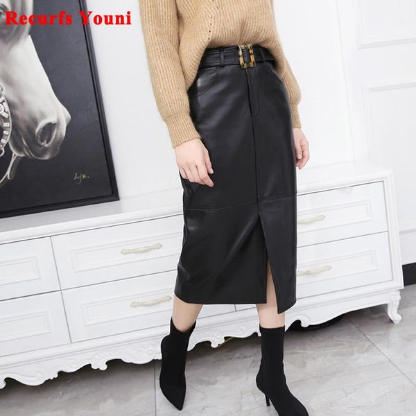 genuine leather long skirt women korean female high waist leopard belt wrap jupe mujer slit 70cm red faldas largas skirts, Black
genuine leather long skirt women korean female high waist leopard belt wrap jupe mujer slit 70cm red faldas largas skirts, Black
