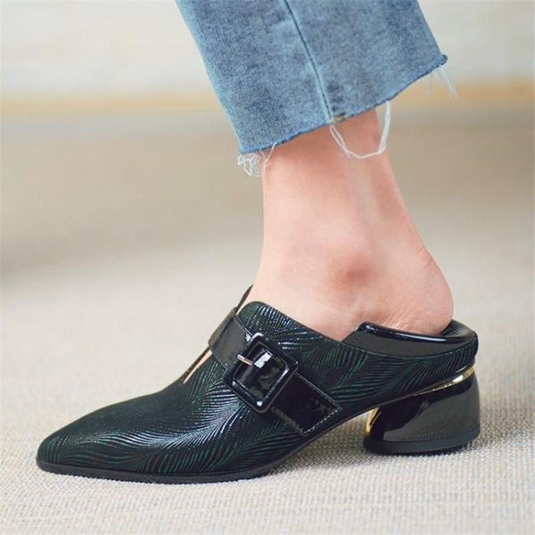 dress shoes pxelena plus size 34-42 women genuine leather mules chunky med heels buckle 2021 spring fashion daily pumps lady, Black
dress shoes pxelena plus size 34-42 women genuine leather mules chunky med heels buckle 2021 spring fashion daily pumps lady, Black
