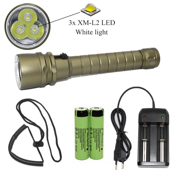 waterproof scuba diver diving underwater dive torch hunting lamp + 18650 battery charger flashlights torches
waterproof scuba diver diving underwater dive torch hunting lamp + 18650 battery charger flashlights torches