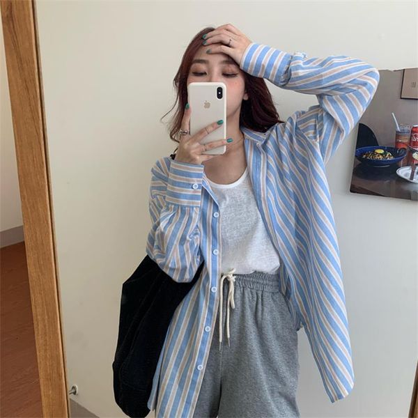 women's blouses & shirts lazy elegant ladies's thin loose striped simple korean casual harajuku autumn hipster oversized shirt fo, White
women's blouses & shirts lazy elegant ladies's thin loose striped simple korean casual harajuku autumn hipster oversized shirt fo, White