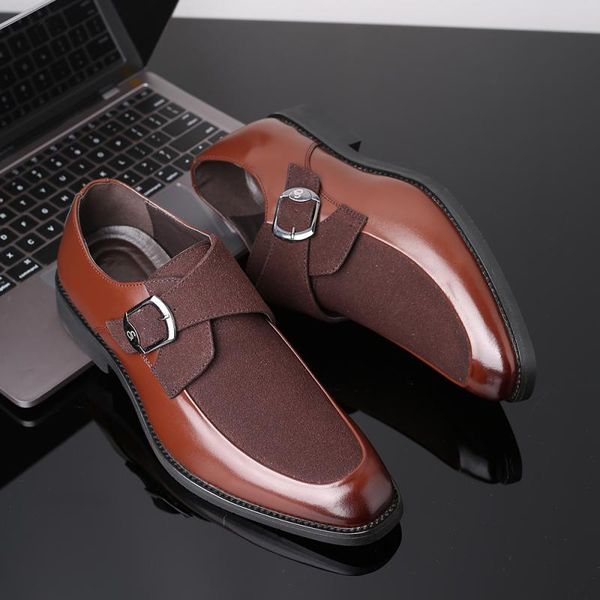 dress shoes men buckle strap pointed toe luxury oxford solid color flock for male formal wedding party plus size, Black
dress shoes men buckle strap pointed toe luxury oxford solid color flock for male formal wedding party plus size, Black