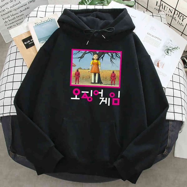 men's and women's squid printed sweatshirts, sweaters, polar lining, harajuku style, casual, retro, punk, animation, Black
men's and women's squid printed sweatshirts, sweaters, polar lining, harajuku style, casual, retro, punk, animation, Black