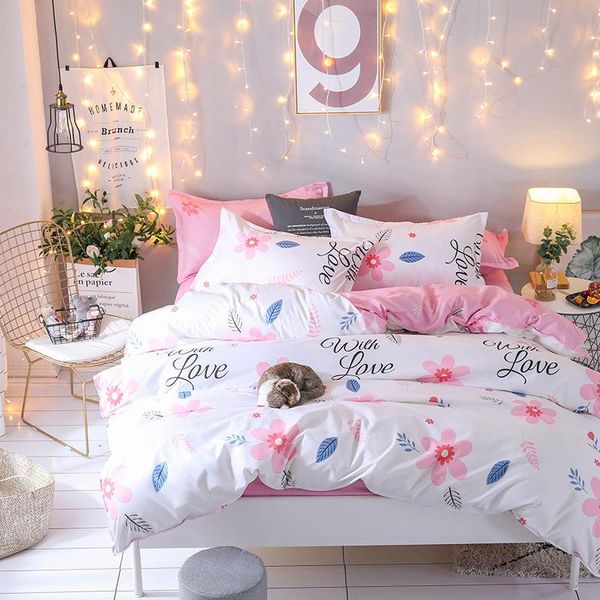 bedding sets duvet cover set 4 pieces nordic style pink floral bedclothes include bed sheet pillowcase comforter for kid/oceania
bedding sets duvet cover set 4 pieces nordic style pink floral bedclothes include bed sheet pillowcase comforter for kid/oceania
