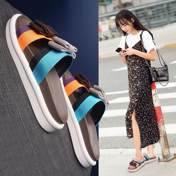 slippers 2021 summer style cool girl's sandals versatile fashion mixed colors single-strap slipper platform comfortable open toe, Black
slippers 2021 summer style cool girl's sandals versatile fashion mixed colors single-strap slipper platform comfortable open toe, Black