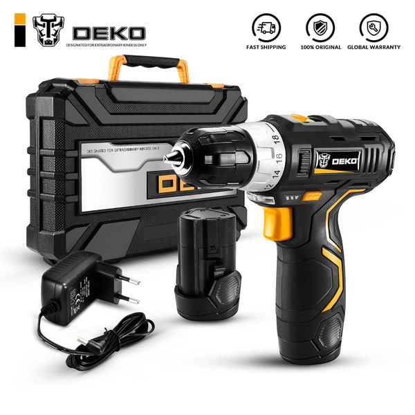 deko 12v cordless drill max electric screwdriver dc lithium-ion battery 3/8-inch 2-speed 32-n.m 18+1 torque led power tool
deko 12v cordless drill max electric screwdriver dc lithium-ion battery 3/8-inch 2-speed 32-n.m 18+1 torque led power tool