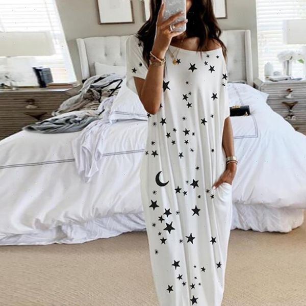 casual short sleeve stars women dress moon print one shoulder pockets loose long good quality woman clothes, Black;gray
casual short sleeve stars women dress moon print one shoulder pockets loose long good quality woman clothes, Black;gray