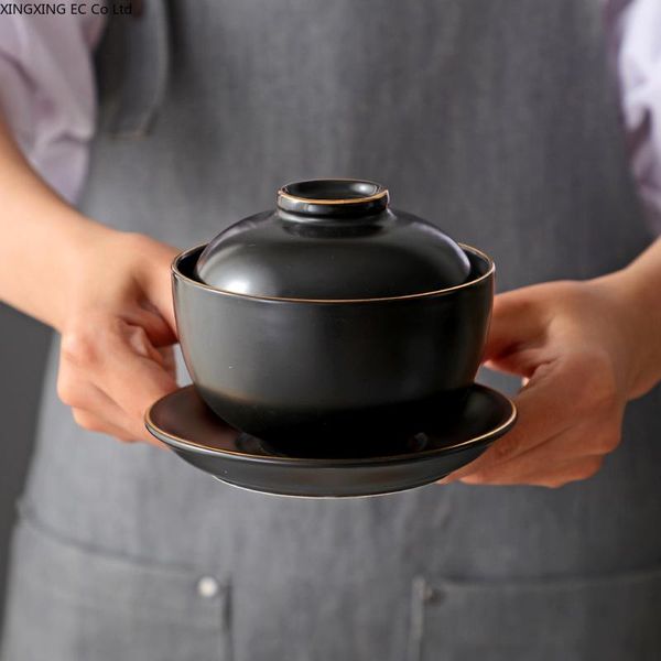 japanese-style ceramic small soup cup with lid household dessert bowl gold trim frosted kitchen supplies tableware bowls
japanese-style ceramic small soup cup with lid household dessert bowl gold trim frosted kitchen supplies tableware bowls