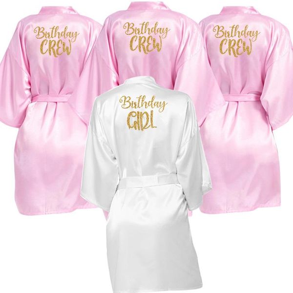 women's sleepwear personalized kimono robe glitter golden print birthday girl&birthday crew women silky satin bathrobe dress, Black;red
women's sleepwear personalized kimono robe glitter golden print birthday girl&birthday crew women silky satin bathrobe dress, Black;red