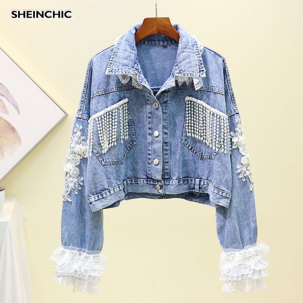 women's jackets autumn 2021 women short jacket beading embroidery lace patchwork blue outerwear casual long sleeve, Black;brown
women's jackets autumn 2021 women short jacket beading embroidery lace patchwork blue outerwear casual long sleeve, Black;brown
