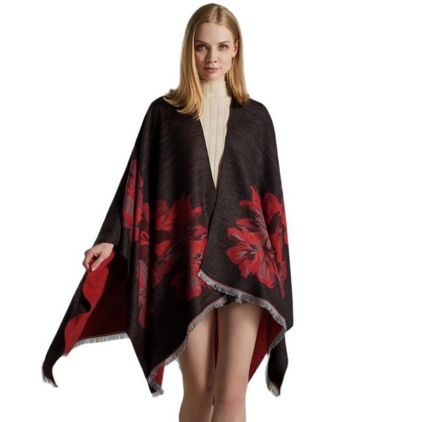 scarves ladies double-sided autumn and winter shawl fashion jacquard split thick warm scarf outdoor travel cloak, Blue;gray
scarves ladies double-sided autumn and winter shawl fashion jacquard split thick warm scarf outdoor travel cloak, Blue;gray