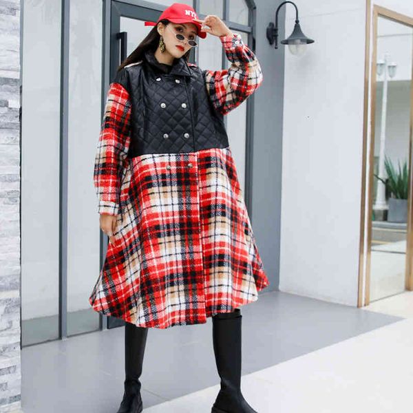 wool women's phony two-piece woman's jacket mid-length fashion and temperament on the knee sews coat, Black
wool women's phony two-piece woman's jacket mid-length fashion and temperament on the knee sews coat, Black