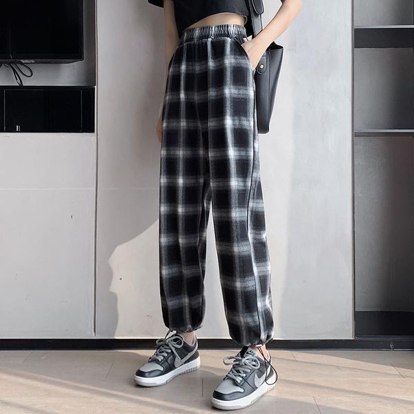 women's pants & capris lattice loose spring and autumn 2021 high waist straight slimming versatile sports jogger, Black;white
women's pants & capris lattice loose spring and autumn 2021 high waist straight slimming versatile sports jogger, Black;white