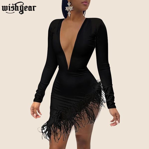 casual dresses asymmetrical hems mini dress 2021 deep v neck mesh feather patchwork night club party long sleeve bodycon, Black;gray
casual dresses asymmetrical hems mini dress 2021 deep v neck mesh feather patchwork night club party long sleeve bodycon, Black;gray