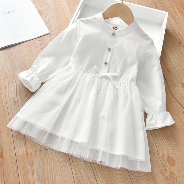 girl's dresses baby girls long-sleeved dress with bow decoration mesh stitching elastic band spring and summer clothing, Red;yellow
girl's dresses baby girls long-sleeved dress with bow decoration mesh stitching elastic band spring and summer clothing, Red;yellow