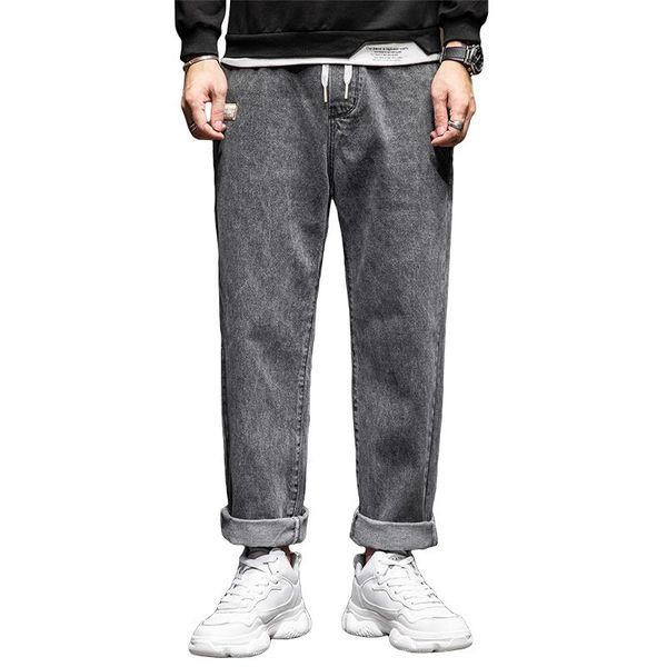 men's jeans baggy men pants wide leg loose fit straight cut gray daddy elastic waist drawstring man 2021 male trousers, Blue
men's jeans baggy men pants wide leg loose fit straight cut gray daddy elastic waist drawstring man 2021 male trousers, Blue