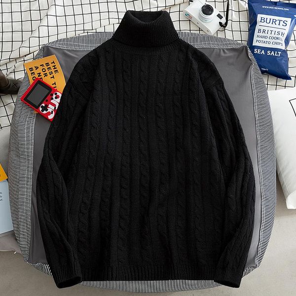 men's sweaters turtleneck winter black homme clothes korean casual long sleeve knitted solid pullovers sweater male oversized, White;black
men's sweaters turtleneck winter black homme clothes korean casual long sleeve knitted solid pullovers sweater male oversized, White;black