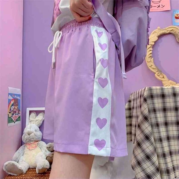kawaii girls purple shorts summer love heart print patchwork short harajuku elastic high waist drawstring women 210623, White;black
kawaii girls purple shorts summer love heart print patchwork short harajuku elastic high waist drawstring women 210623, White;black