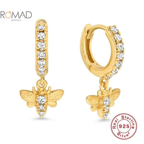 hoop & huggie romad gold round hoops earrings for women pendientes plata 925 sterling silver bee diamond pendant wedding jewelry, Golden;silver
hoop & huggie romad gold round hoops earrings for women pendientes plata 925 sterling silver bee diamond pendant wedding jewelry, Golden;silver