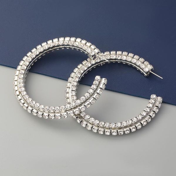hoop & huggie 2021 fashion metal rhinestone c-shaped earrings girl creative party accessories, Golden;silver
hoop & huggie 2021 fashion metal rhinestone c-shaped earrings girl creative party accessories, Golden;silver