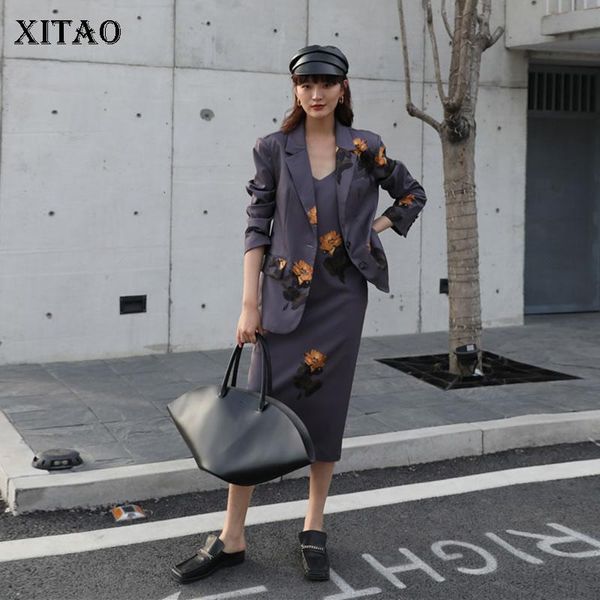 two piece dress xitao set print full sleeve pocket turn down collar single breast elegant small fresh women pleated skirt xj2730, White
two piece dress xitao set print full sleeve pocket turn down collar single breast elegant small fresh women pleated skirt xj2730, White