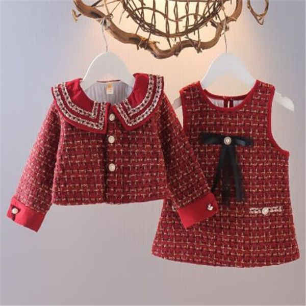 fashion kids girls plaided clothes set spring autumn children princess baby long sleeve coat outwear+tank dress 2pcs sweet suit, White
fashion kids girls plaided clothes set spring autumn children princess baby long sleeve coat outwear+tank dress 2pcs sweet suit, White