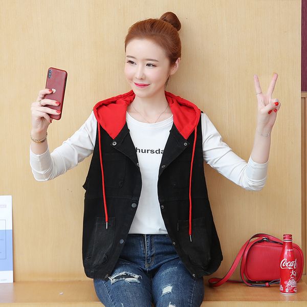 women's vests fashion short black denim vest women zipper plus size hooded casual sleeveless jacket loose jeans waistcoat ladies 3, Black;white
women's vests fashion short black denim vest women zipper plus size hooded casual sleeveless jacket loose jeans waistcoat ladies 3, Black;white