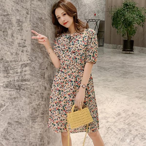 515# maternity dress summer chiffon floral french short sleeves loose stylish pregnant women mom dresses, White
515# maternity dress summer chiffon floral french short sleeves loose stylish pregnant women mom dresses, White