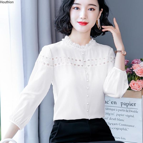 women's blouses & shirts loose blouse summer beaded solid color fashion casual the chiffon 3/4 sleeve shirt 10009, White
women's blouses & shirts loose blouse summer beaded solid color fashion casual the chiffon 3/4 sleeve shirt 10009, White