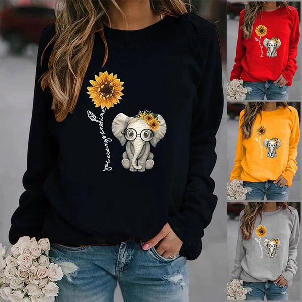 women's hoodies & sweatshirts sunflower elephant printed women fleece long sleeve o neck loose sweatshirt girls hoodie pullovers winter, Black
women's hoodies & sweatshirts sunflower elephant printed women fleece long sleeve o neck loose sweatshirt girls hoodie pullovers winter, Black