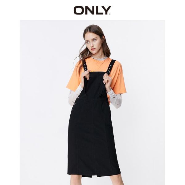 loose fit back vent denim overalls | 120137532 skirts, Black