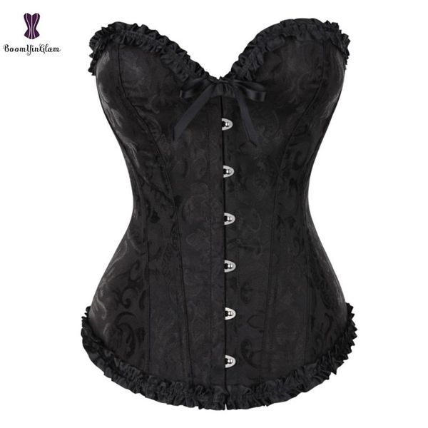 bustiers & corsets lace up black corset jacquard floral overbust spiral steel boned korset front busk bustier women party outfit corselet, Black;white
bustiers & corsets lace up black corset jacquard floral overbust spiral steel boned korset front busk bustier women party outfit corselet, Black;white