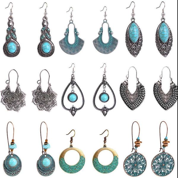 mix order women's tibetan silver turquoise charm earrings dymtqe094 fashion gift national style women diy earring, Golden
mix order women's tibetan silver turquoise charm earrings dymtqe094 fashion gift national style women diy earring, Golden