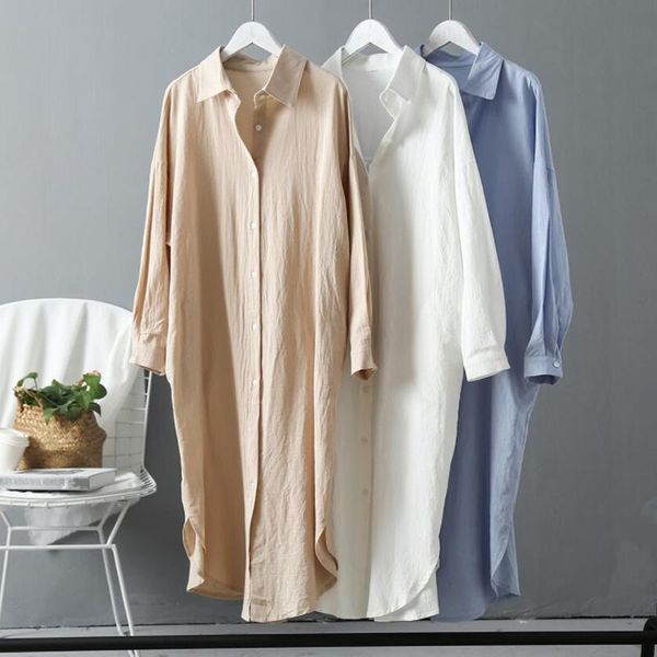 casual dresses autumn women chic fashion button-up midi shirt dress vintage long sleeve loose female cotton linen vestidos, Black;gray
casual dresses autumn women chic fashion button-up midi shirt dress vintage long sleeve loose female cotton linen vestidos, Black;gray