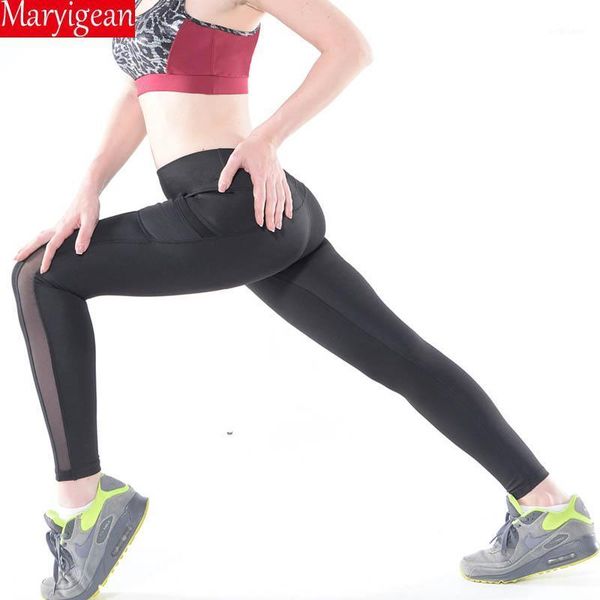 women's leggings maryigean high waist sports legging with pocket for women mesh pacthwork workout stretch pants elastic fitness, Black
women's leggings maryigean high waist sports legging with pocket for women mesh pacthwork workout stretch pants elastic fitness, Black